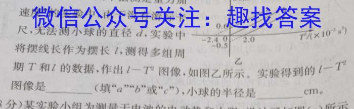 百师联盟·河南省2023-2024学年度高二4月联考物理试卷答案