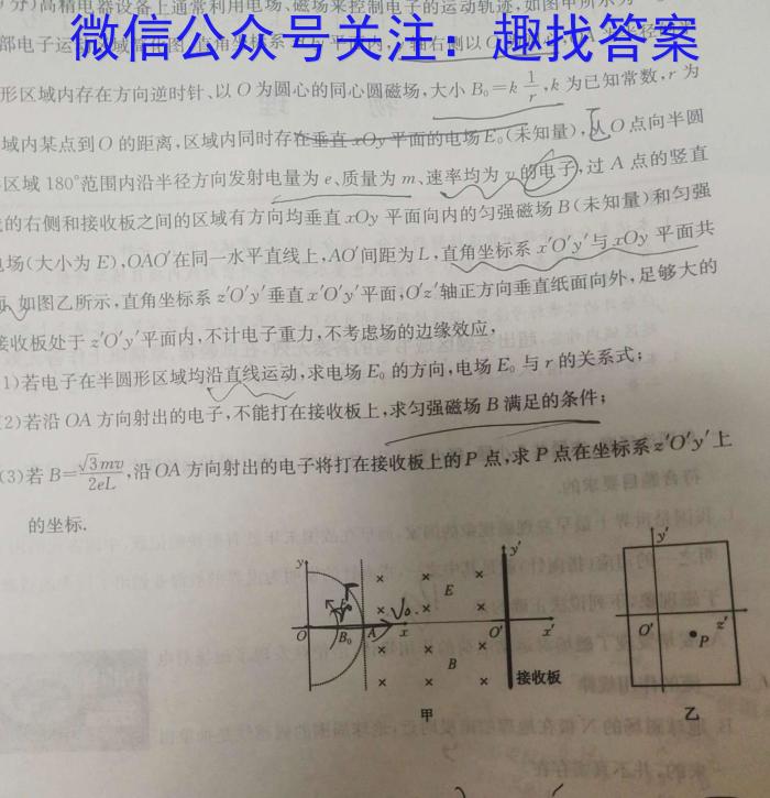 2024年河南省普通高中毕业班高考适应性测试（3月）h物理