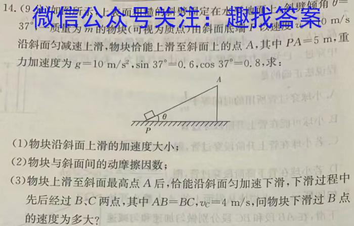 [淄博二模]山东省淄博市2023-2024学年高三阶段性诊断检测物理`