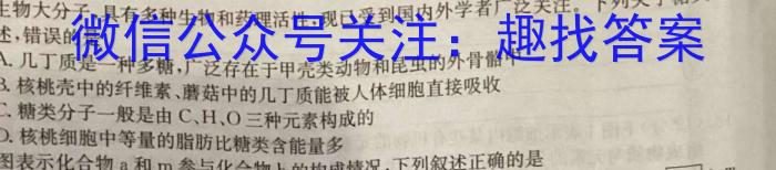 安徽省2023-2024学年同步达标自主练习·七年级第五次生物学试题答案