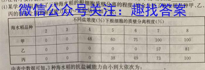 安徽省2024年中考模拟示范卷