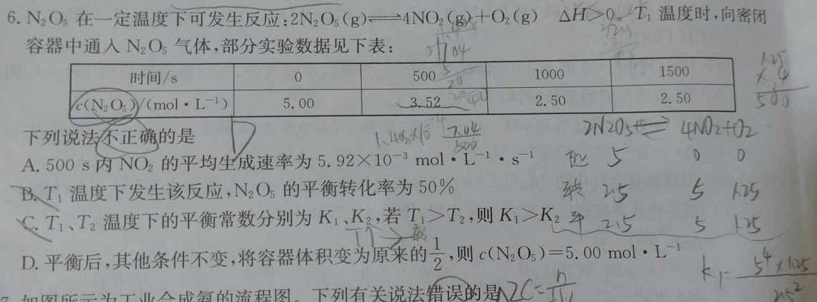 1湖南省长郡中学2024届高考适应性考试(三)3化学试卷答案