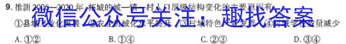 [今日更新]渭南高新区2024年初中学业水平模拟考试(三)地理h