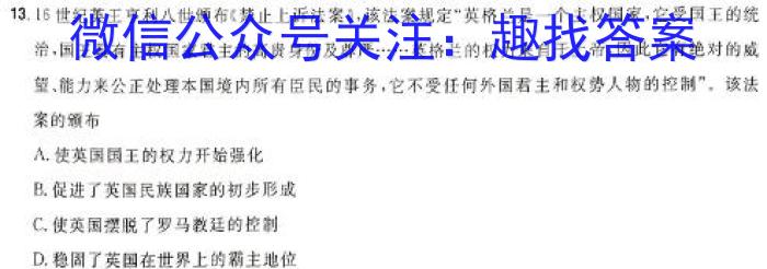 2024年陕西省初中学业水平考试摸底调研试题(A)&政治