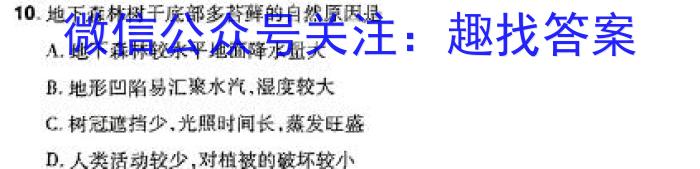 2024年四川省大数据精准教学联盟2021级高三第二次统一监测(2024.5)地理试卷答案