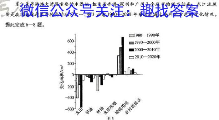 2024届长沙市一中模拟试卷(三)地理试卷答案