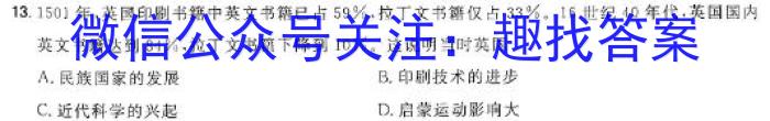 2024普通高等学校招生全国统一考试·名师原创调研仿真模拟卷(二)2历史试卷答案