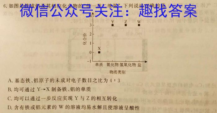 3神州智达 2023-2024高二省级联测考试·上学期期末考试化学试题