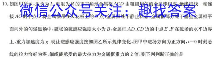 2024年普通高等学校招生全国统一考试样卷(二)2物理试卷答案