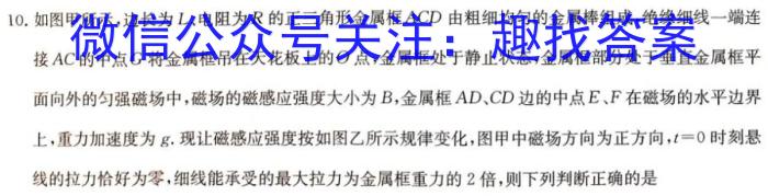 巴蜀中学2024届高考适应性月考卷（七）物理`