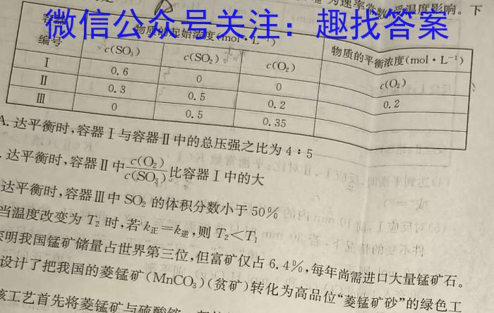 湖南省雅礼中学2024届高三综合自主测试(一)1化学