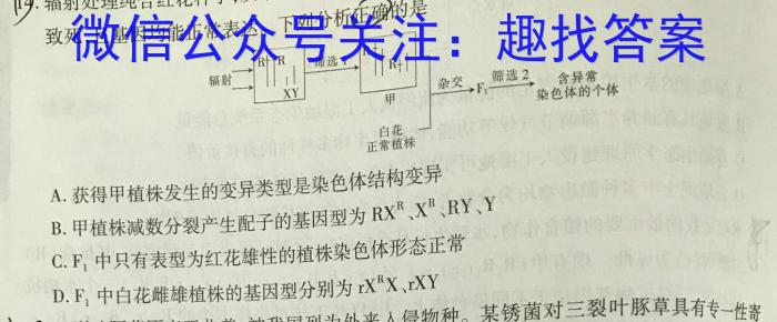 天一大联考 2023-2024学年河南省高二下学期期末学业质量监测生物学试题答案