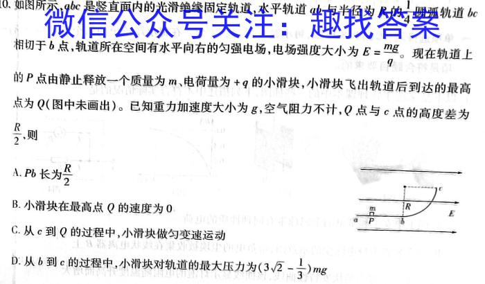 文博志鸿 2024年河南省普通高中招生考试模拟试卷(信息卷一)物理试题答案