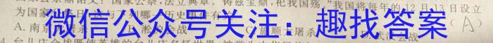 合肥名卷·2024届九年级S10联盟学科素养联考二历史试卷答案