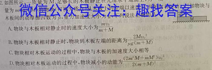 广东省2024届高三级考前模拟试(一)1物理试题答案