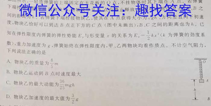 2025届高三8月联考（四省联考）物理试卷答案