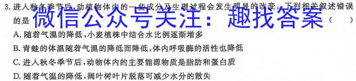 山东省泰安市2023~2024学期高一年级考试期末(2024.01)数学