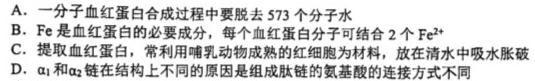 2024届武汉市高中毕业生四月调研考试2024.4.24生物
