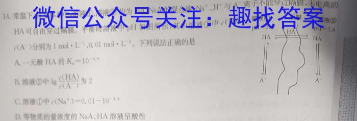 ［甘肃一诊］2024年甘肃省第一次高考诊断考试（甘肃一模）数学