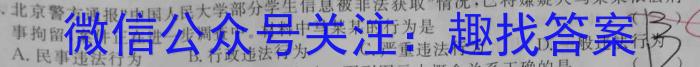 安徽省C20教育联盟2024年九年级第一次学业水平检测政治~