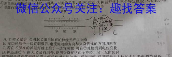 安徽省2023-2024学年度第二学期教学质量抽测（七年级）生物学试题答案