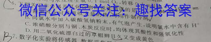 3安徽省木牍大联2024年九年级下学期3月考试化学试题