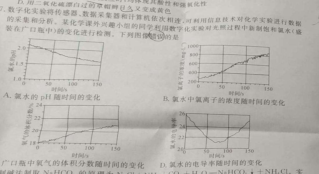 【热荐】2023年陕西省九年级教学质量检测(☆)化学