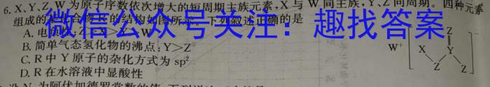 陕西省咸阳市某校2024-2025学年度第一学期九年级第一次学科素养测试化学