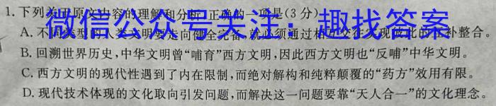 甘肃省2024年陇南市中考模拟联考卷<二>语文