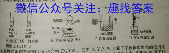 九师联盟·2024年5月高一年级（下）质量检测化学