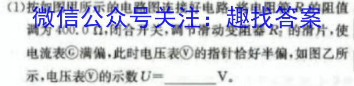 安徽省2024年第二学期九年级4月考试f物理