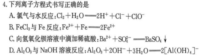 【热荐】邯郸市2023-2024学年第一学期高二年级期末质量检测化学