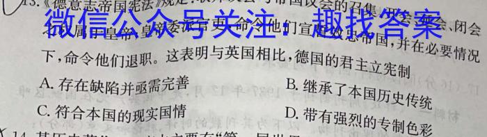 2024年河南省中招导航模拟试卷(四)历史试卷答案