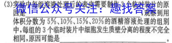 2024年葫芦岛市普通高中高三第二次模拟考试生物学试题答案