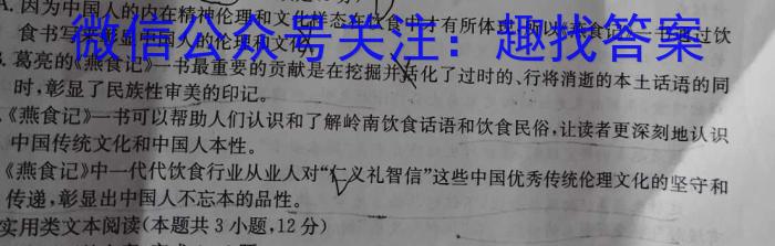 2024年伯乐马 普通高等学校招生新高考模拟考试(一)语文