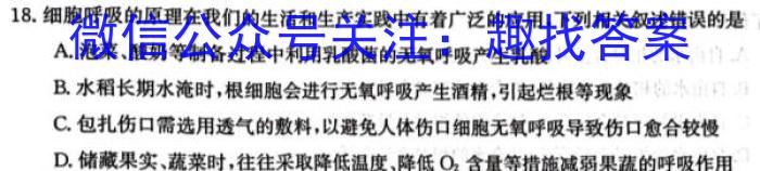 甘肃省2024-2025学年度第一学期第二次月考试题（高三）生物学试题答案