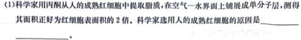 陕西省白河县2023-2024学年度第一学期八年级期末质量检测生物