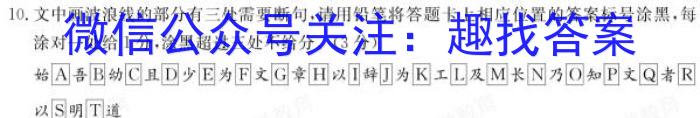 2024年邵阳市高一联考试题卷语文