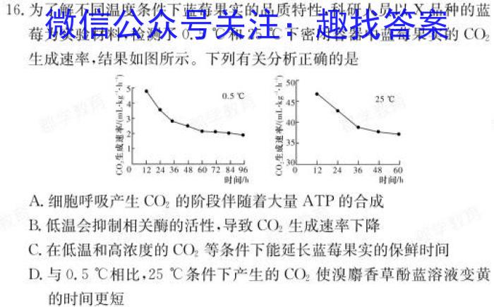 2024届衡水金卷2024版先享卷答案调研卷(黑龙江专版)五生物学试题答案