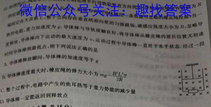 2023-2024学年江苏省百校联考高二年级5月份阶段检测(24-547B)物理`