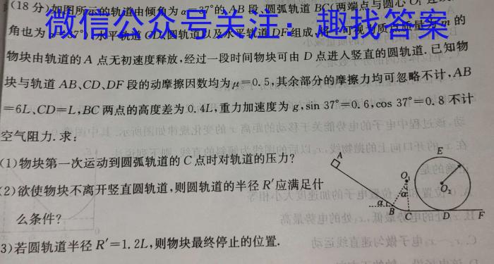 2024年1月济南市高三期末学习质量检测物理试卷答案