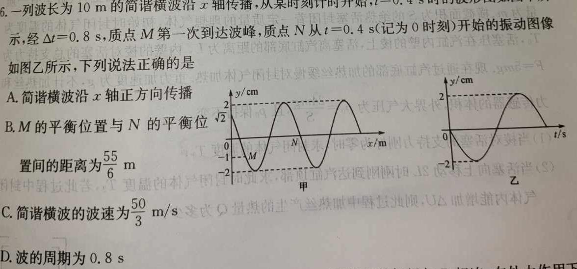 [今日更新]上进联考 七彩联盟2023-2024学年第二学期高二年级期中联考.物理试卷答案