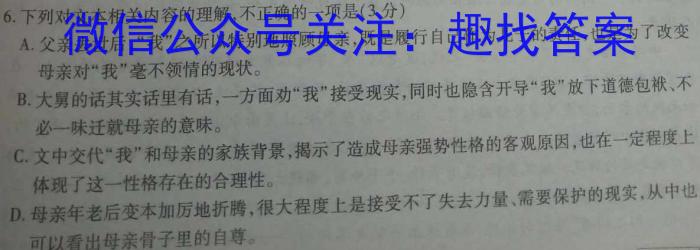 江西省2024年中考总复习·模拟卷(一)1语文