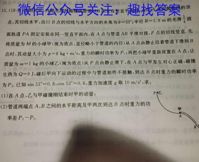 山东省实验中学2024届高三第二次模拟考试(5月)物理`