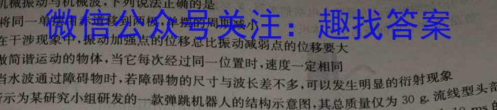 青桐鸣联考·2025届普通高等学校招生全国统一考试期中考试试卷物理试卷答案