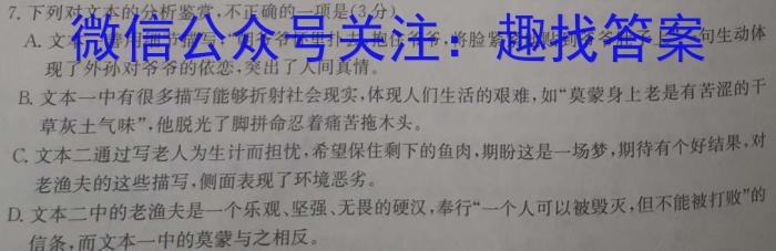 河北省衡水中学2024-2025学年度高三年级上学期第一学期综合素养测评语文