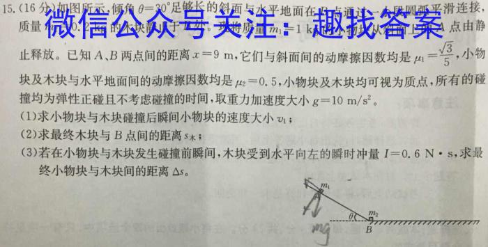 2024届高三TOP二十名校质检二(243453D)物理试卷答案