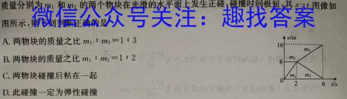 【湛江一模】湛江市2024年普通高考测试（一）物理试卷答案