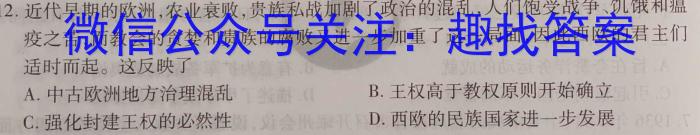 重庆市新高考金卷2024届全国Ⅱ卷适应卷(一)1历史试卷答案