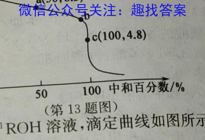 【精品】九师联盟·河南省商丘市2023-2024学年高二下学期期中考试（4.27）化学